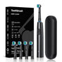 Black Rotating Round Head Electric Toothbrush Kit with 4 Heads & Case - 3D Oscillating Mechanical Cleaning V888-ELOSUNG45314