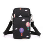 Black Balloon 3-Layer Waterproof Nylon Vertical Crossbody Phone Bag - Lightweight Phone Purse with Headphone V888-ELOSUNG45335