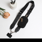 Black Versatile Crossbody Phone Lanyard with Detachable Mini Pouch - Twill Webbing Wristlet & Neck Strap V888-ELOSUNG45338