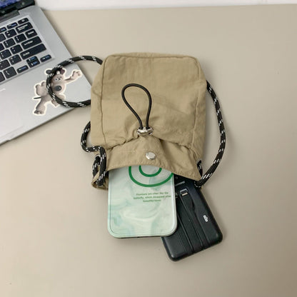 Blue Durable Nylon Small Square Phone Bag - Quick-Access Magnetic Closure, Versatile All-Match Shoulder Pouch V888-ELOSUNG45340