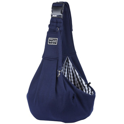Dark Blue Lightweight Breathable Pet Crossbody Bag with Adjustable Padded Strap & Reversible Double-Sided V888-ELOSUNG45346
