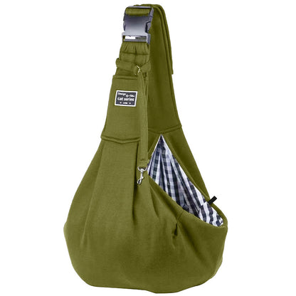 Green Lightweight Breathable Pet Crossbody Bag with Adjustable Padded Strap & Reversible Double-Sided Design V888-ELOSUNG45348