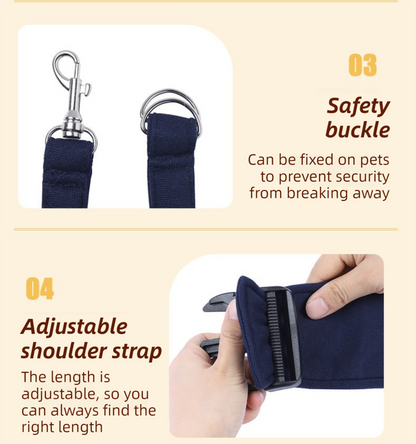 Coffee Lightweight Breathable Pet Crossbody Bag with Adjustable Padded Strap & Reversible Double-Sided Design V888-ELOSUNG45349