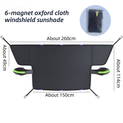 Durable Car Protector with Extra-Large 253cm Coverage - All-Season Snow & Sun Protector, 6-Magnet & 4 Strap V888-ELOSUNG45355