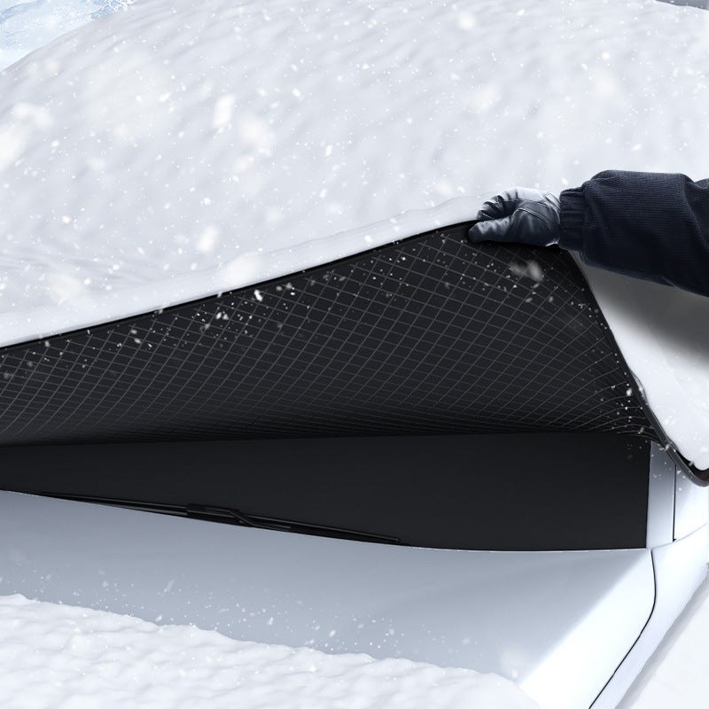 Durable Car Protector with Extra-Large 253cm Coverage - All-Season Snow & Sun Protector, 6-Magnet & 4 Strap V888-ELOSUNG45355