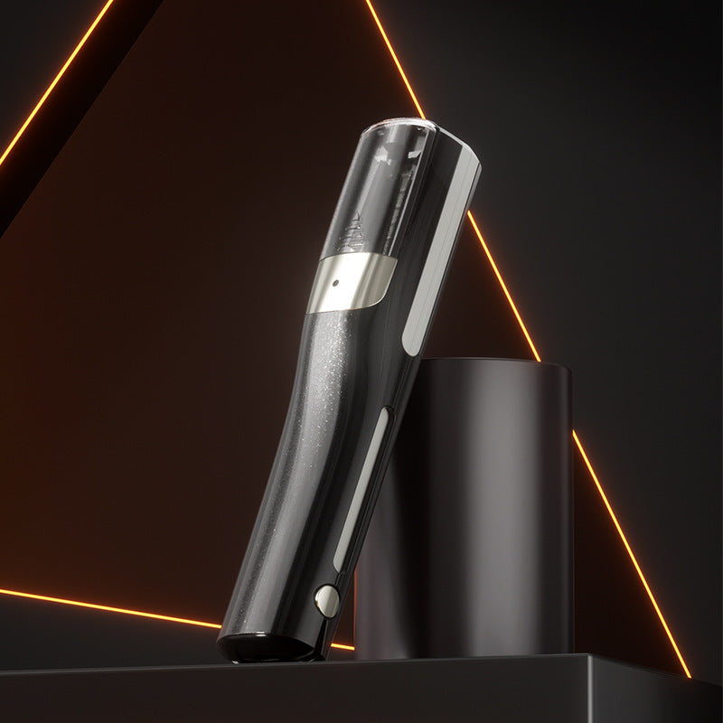 Black Cordless Automatic Split End Hair Trimmer - High-Speed Double-Sided Blade, Visible Trimming Window & V888-ELOSUNG45359