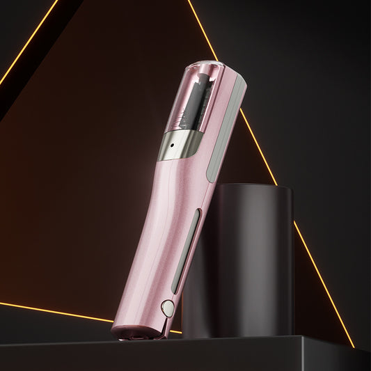 Pink Cordless Automatic Split End Hair Trimmer - High-Speed Double-Sided Blade, Visible Trimming Window & V888-ELOSUNG45361