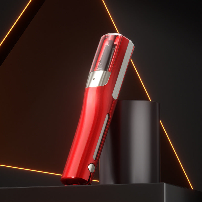 Red Cordless Automatic Split End Hair Trimmer - High-Speed Double-Sided Blade, Visible Trimming Window & V888-ELOSUNG45362