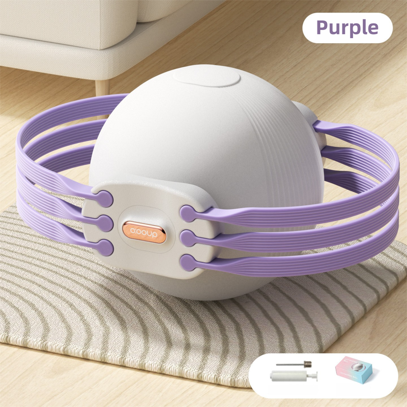 Purple 3-Level Resistance Pelvic Floor & Inner Thigh Trainer - Multi-Function Kegel Exercise Set with 25cm V888-ELOSUNG45366