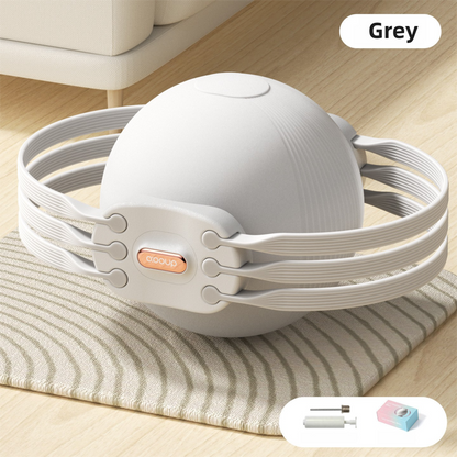 Grey 3-Level Resistance Pelvic Floor & Inner Thigh Trainer - Multi-Function Kegel Exercise Set with 25cm Yoga V888-ELOSUNG45367