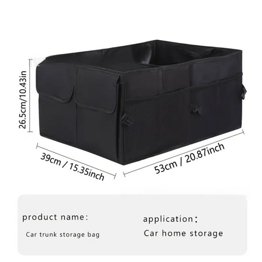 Heavy-Duty Foldable Car Trunk Organizer with Handles - Large Capacity Cargo Storage Box for Groceries & Gear V888-ELOSUNG45369