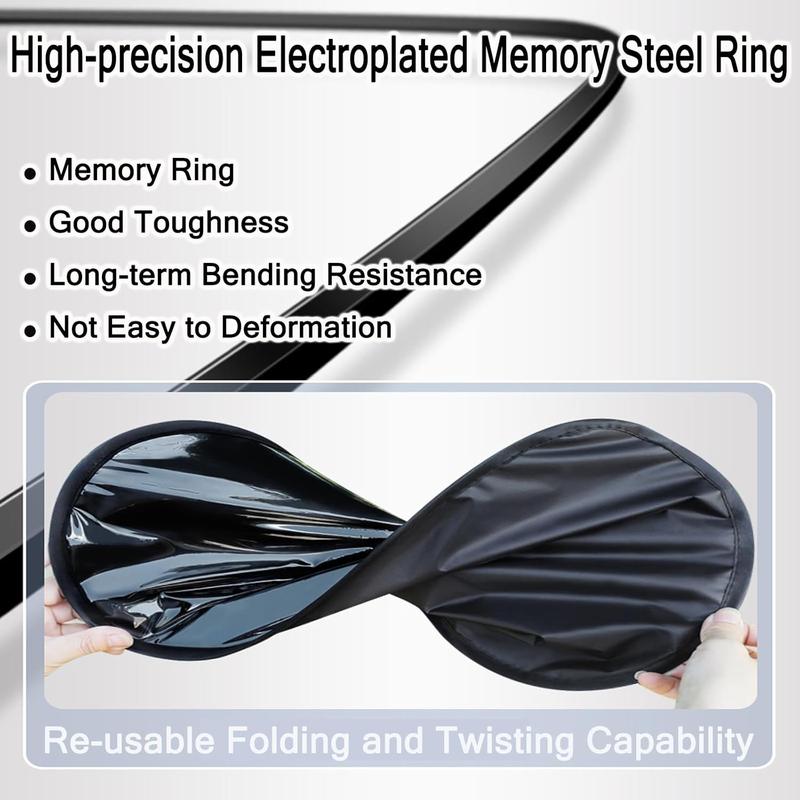 4-PCS Static Cling Car Window Sunshades Set - Glue-Free Insulating Total Blackout Fabric & Foldable Memory V888-ELOSUNG45370