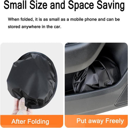 4-PCS Static Cling Car Window Sunshades Set - Glue-Free Insulating Total Blackout Fabric & Foldable Memory V888-ELOSUNG45370