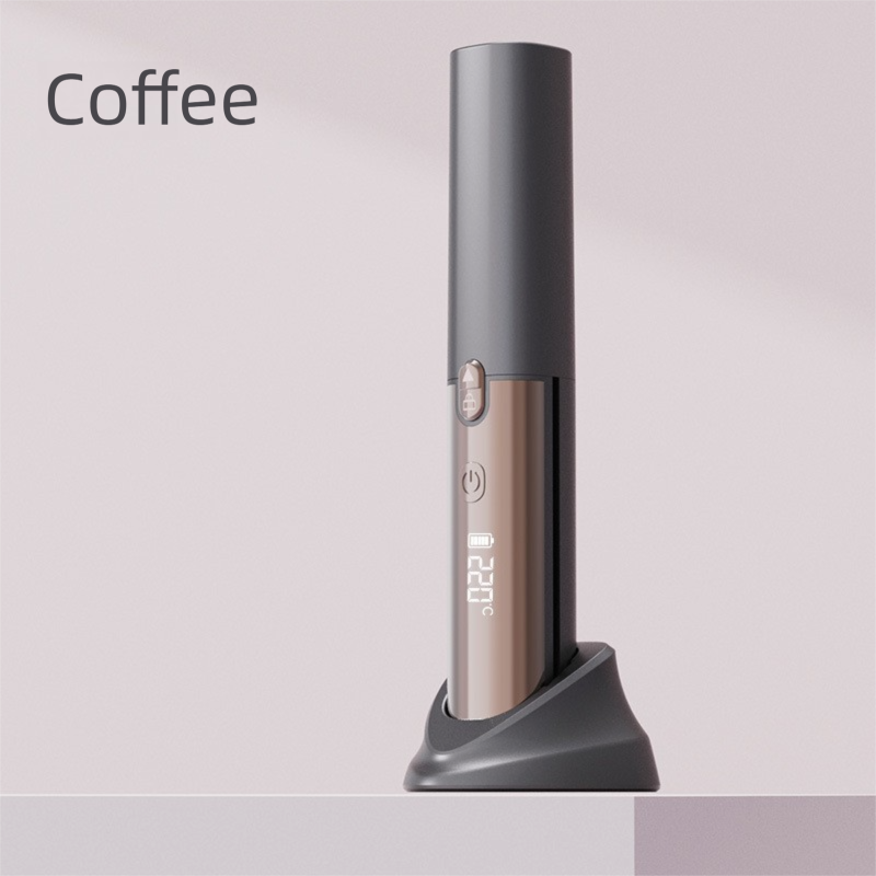 Coffee 2-in-1 Wireless Hair Styler with 4 Temperature Settings, Dual Anti-Scalding & Cap - 3D Ceramic Heating V888-ELOSUNG45371