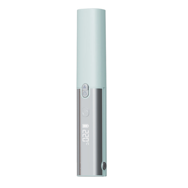 Green 2-in-1 Wireless Hair Styler with 4 Temperature Settings, Dual Anti-Scalding & Cap - 3D Ceramic Heating V888-ELOSUNG45373