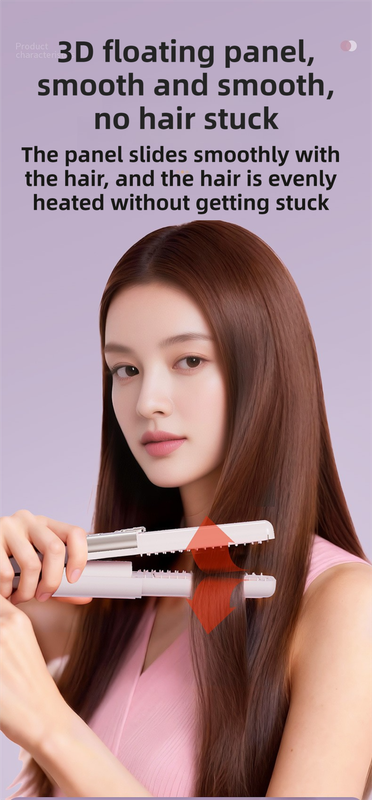 Green 2-in-1 Wireless Hair Styler with 4 Temperature Settings, Dual Anti-Scalding & Cap - 3D Ceramic Heating V888-ELOSUNG45373