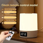 Smart Digital Clock Night Light - Remote Dimmable Bedside Lamp & Sleep Aid for Nursery, Feeding & Bedroom V888-ELOSUNG45380