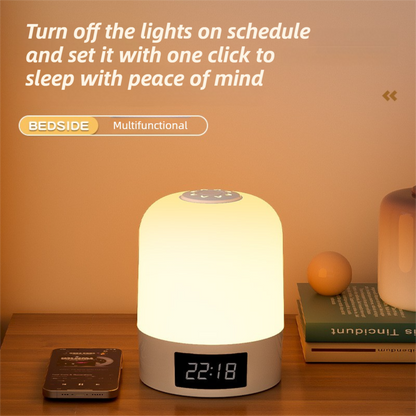 Smart Digital Clock Night Light - Remote Dimmable Bedside Lamp & Sleep Aid for Nursery, Feeding & Bedroom V888-ELOSUNG45380