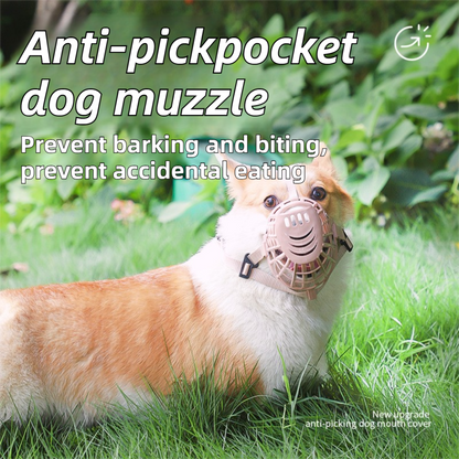 Anti-Biting & Anti-Foraging Dog Muzzle - Breathable & Soft TPE Safety Mask with Secure Straps (#5 Fits 20kg ) V888-ELOSUNG45400