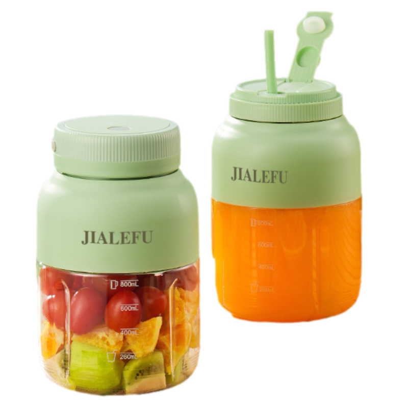 Green Portable 1300ML Multi-Functional Blender with Dual-Drink Lid - 38-Steel Blade Cyclone Juicer & Ice V888-ELOSUNG45429