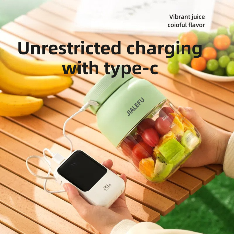 Green Portable 1300ML Multi-Functional Blender with Dual-Drink Lid - 38-Steel Blade Cyclone Juicer & Ice V888-ELOSUNG45429