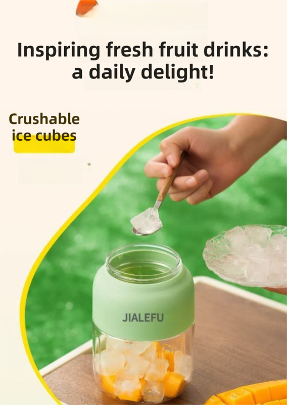 Beige Portable 1300ML Multi-Functional Blender with Dual-Drink Lid - 38-Steel Blade Cyclone Juicer & Ice V888-ELOSUNG45431