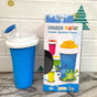 Blue Instant DIY Slushie Squeeze Maker Cup - Food-Grade Silicone Double-Layer Cooling Smoothie Cup with V888-ELOSUNG45433