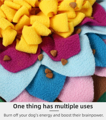 Green 48x48CM Durable Felt Cloth Pet Puzzle Sniffing Mat - Mental Stimulation & Slow Feeding Pad V888-ELOSUNG45441