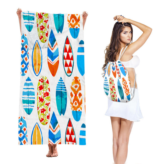 2-in-1 Integrated Quick-Dry Beach Towel Backpack(Style 5) - Foldable Microfiber Sand-Free Towel (Unfolded V888-ELOSUNG45446