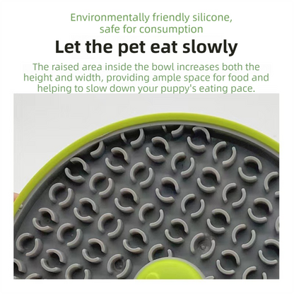 Green Interactive Pet Slow Feeder & 3D Textured Oral Cleanner - 3-in-1 Mounting Durable TPR Lick Mat for Dogs V888-ELOSUNG45456