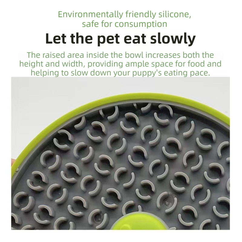 Blue Interactive Pet Slow Feeder & 3D Textured Oral Cleanner - 3-in-1 Mounting Durable TPR Lick Mat for Dogs V888-ELOSUNG45457