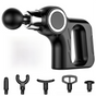 Black Portable Mini Triangle Massage Gun with 6 Heads & 6 Speed Setting - High Frequency Muscle Stimulator V888-ELOSUNG45491
