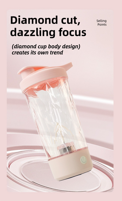 500ML White Portable Diamond Electric Shaker - Strong Vortex Stirring, Dual Temperature Endurance & V888-ELOSUNG45510