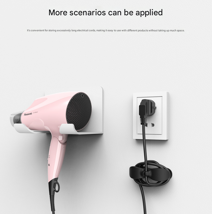 6-Piece White Flexible Silicone Cord Organizer for Curved & Flat Appliance - Drill-Free Tangle-Free Cable V888-ELOSUNG45557