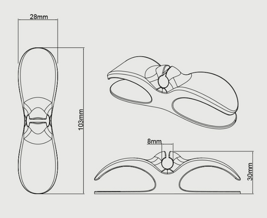 6-Piece Black Flexible Silicone Cord Organizer for Curved & Flat Appliance - Drill-Free Tangle-Free Cable V888-ELOSUNG45558