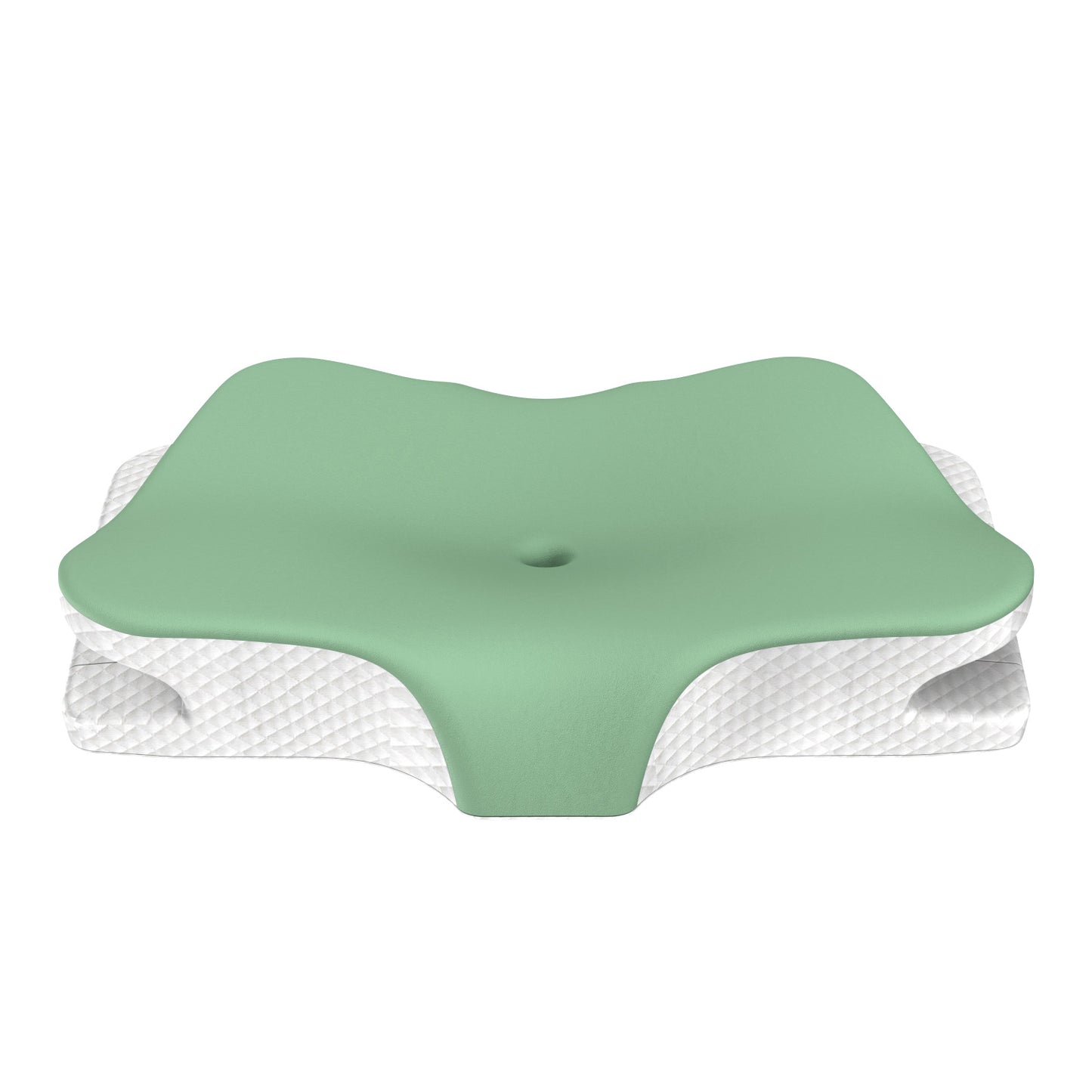 Green Breathable Butterfly Contoured Memory Foam Pillow - Dual-Height Orthopedic Neck Pillow with 5-Zone V888-ELOSUNG45588