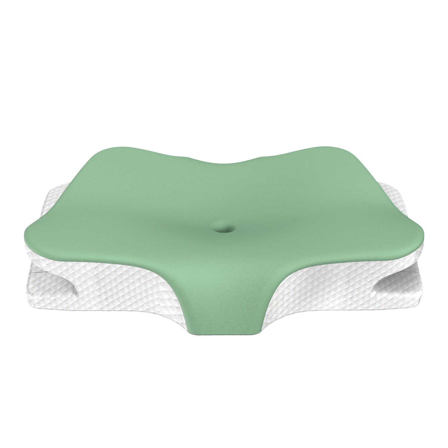 Green Breathable Butterfly Contoured Memory Foam Pillow - Dual-Height Orthopedic Neck Pillow with 5-Zone V888-ELOSUNG45588