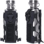 Black Adjustable Tactical Water Bottle Pouch - Multi-Functional MOLLE Compatible Accessory Bag for Hiking & V888-ELOSUNG45599