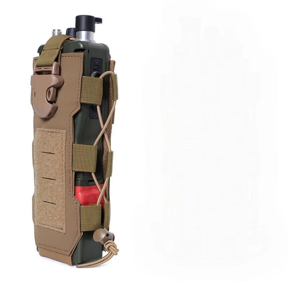 Khaki Adjustable Tactical Water Bottle Pouch - Multi-Functional MOLLE Compatible Accessory Bag for Hiking & V888-ELOSUNG45600