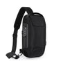 Black Lightweight Anti-Theft Tactical Chest Bag - Waterproof Security Sling Bag with 3-Digit Password Lock & V888-ELOSUNG45642