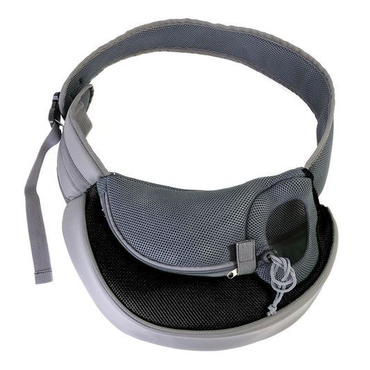Black Hands-Free Pet Chest Carrier - Breathable Mesh Crossbody Bag for Dogs & Cats within 2.5KG V888-ELOSUNG45648
