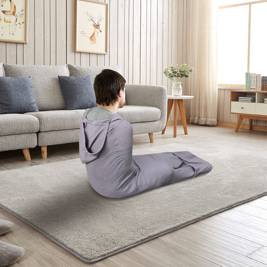 Soft Fleece Wearable Shark Sleeping Bag - Thickened Anti-Kick Warm Onesie and Mobile Sleep Cabin for Adults V888-ELOSUNG45662