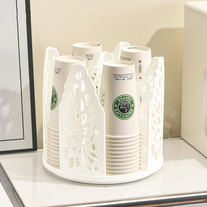 White 360 degreesRotating Multi-Scenario Countertop Storage Rack - Large Capacity 4 Compartment Holder for V888-ELOSUNG45664