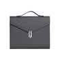 Black Anti-Theft Document Organizer with Secure Password Lock - Waterproof PU Leather Confidential File Bag V888-ELOSUNG45669