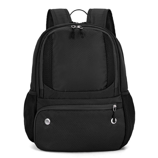 24L High-Capacity Black Basketball Backpack with Shoe Compartment & Dedicated Ball Zone - Waterproof & V888-ELOSUNG45671