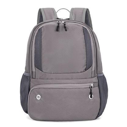 24L High-Capacity Grey Basketball Backpack with Shoe Compartment & Dedicated Ball Zone - Waterproof & Durable V888-ELOSUNG45672