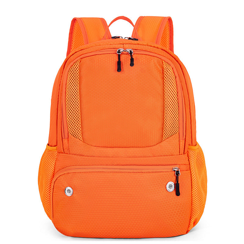 24L High-Capacity Orange Basketball Backpack with Shoe Compartment & Dedicated Ball Zone - Waterproof & V888-ELOSUNG45673
