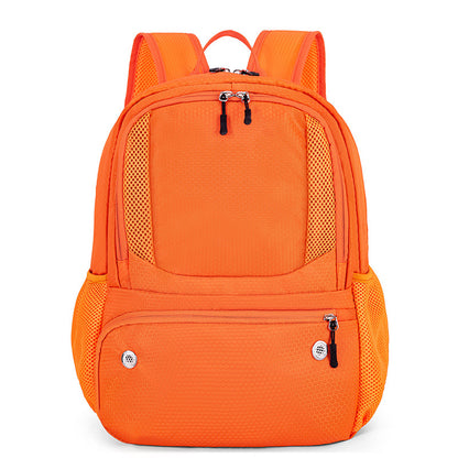 24L High-Capacity Orange Basketball Backpack with Shoe Compartment & Dedicated Ball Zone - Waterproof & V888-ELOSUNG45673
