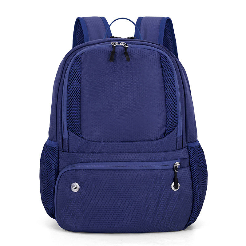 24L High-Capacity Dark Blue Basketball Backpack with Shoe Compartment & Dedicated Ball Zone - Waterproof & V888-ELOSUNG45674