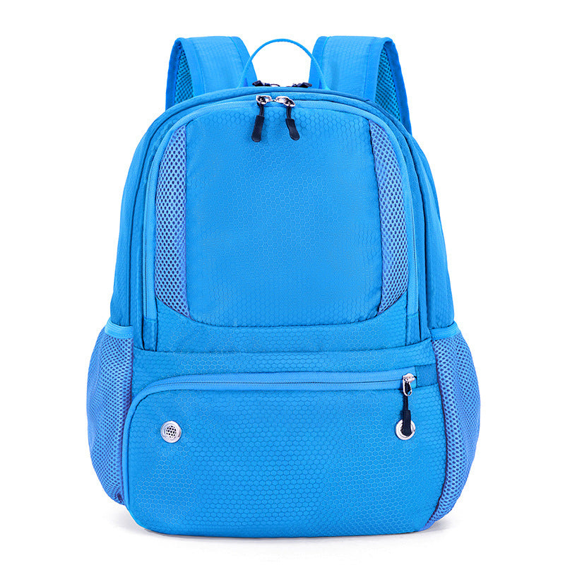 24L High-Capacity Light Blue Basketball Backpack with Shoe Compartment & Dedicated Ball Zone - Waterproof & V888-ELOSUNG45675